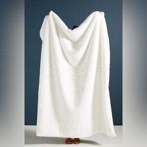 Anthropologie Sophie Faux Fur Throw Blanket
